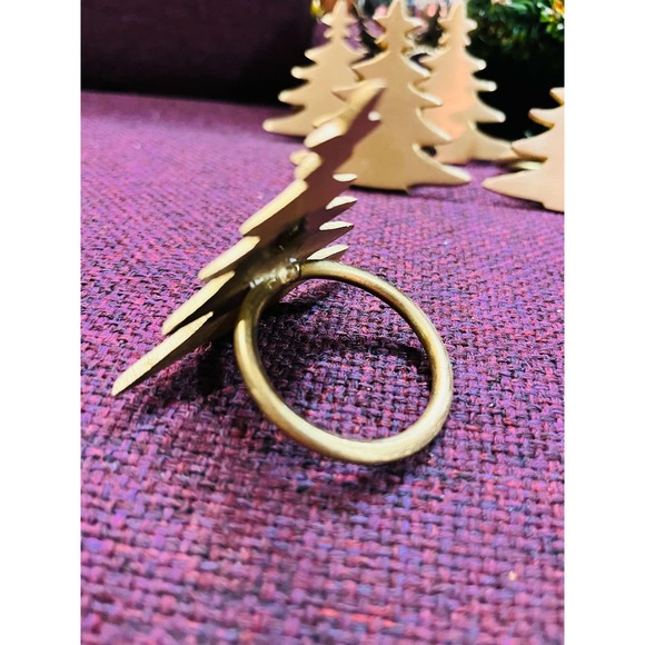Christmas Tree Brass metal Napkin holder /Ring - Picture 7 of 7